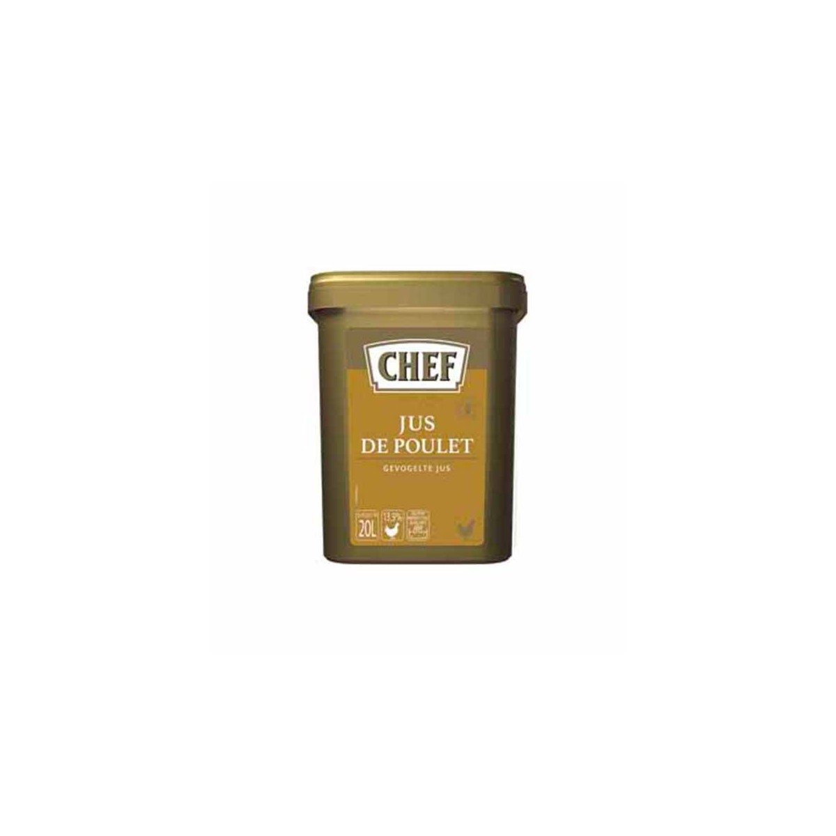 Achat en gros JUS DE POULET DESHYDRATE CHEF sur www.cash-alimentaire.com