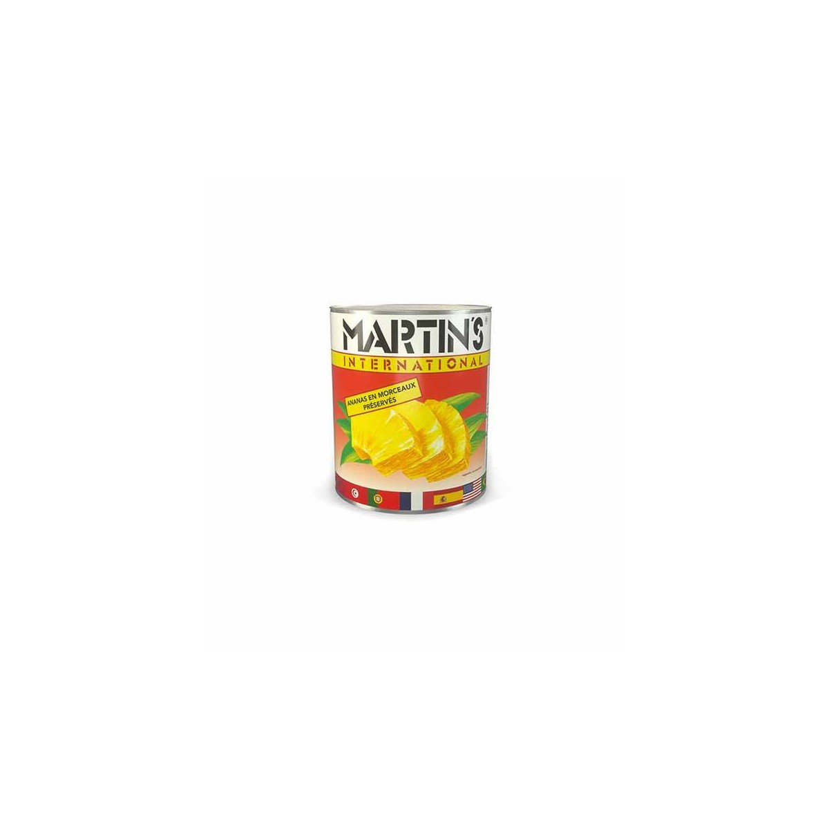 Vente en gros ANANAS MORCEAUX AU SIROP MARTIN'S sur www.cash-alimentaire.com