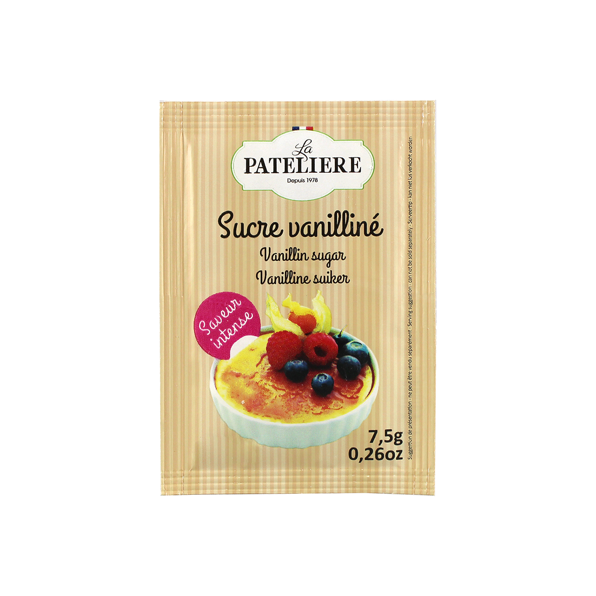 SUCRE VANILLINE SACHET LA PATELIERE au prix de gros - cash-alimentaire.com