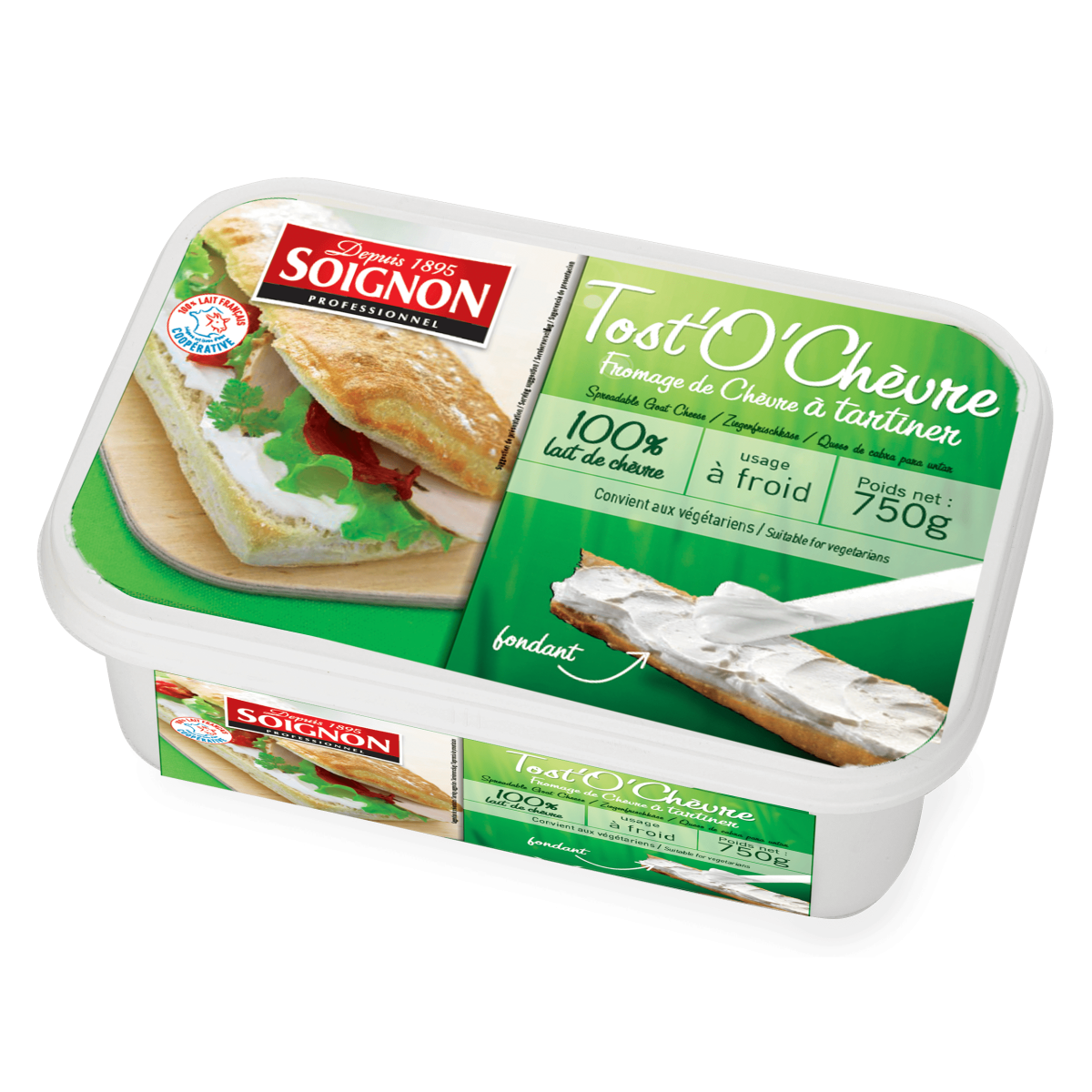Achat en ligne CHEVRE A TARTINER TOST'O'CHEVRE SOIGNON sur cash-alimentaire.com