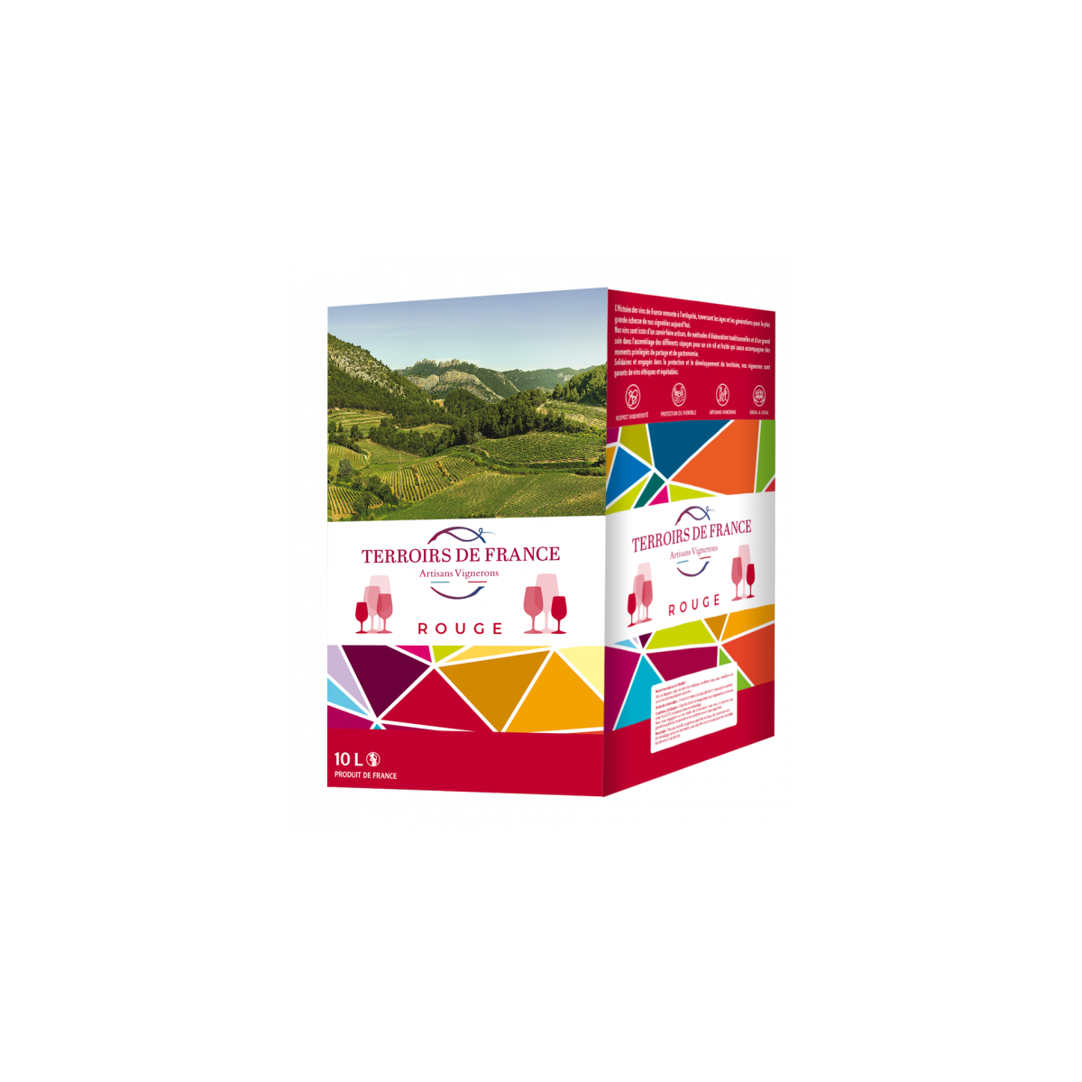 Achat en ligne VIN DE FRANCE ROUGE BIB 10L sur cash-alimentaire.com