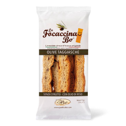 Achat en ligne FOCCACCINA OLIVE TAGGIASCHE SACHET 100GR BO sur cash-alimentaire.com