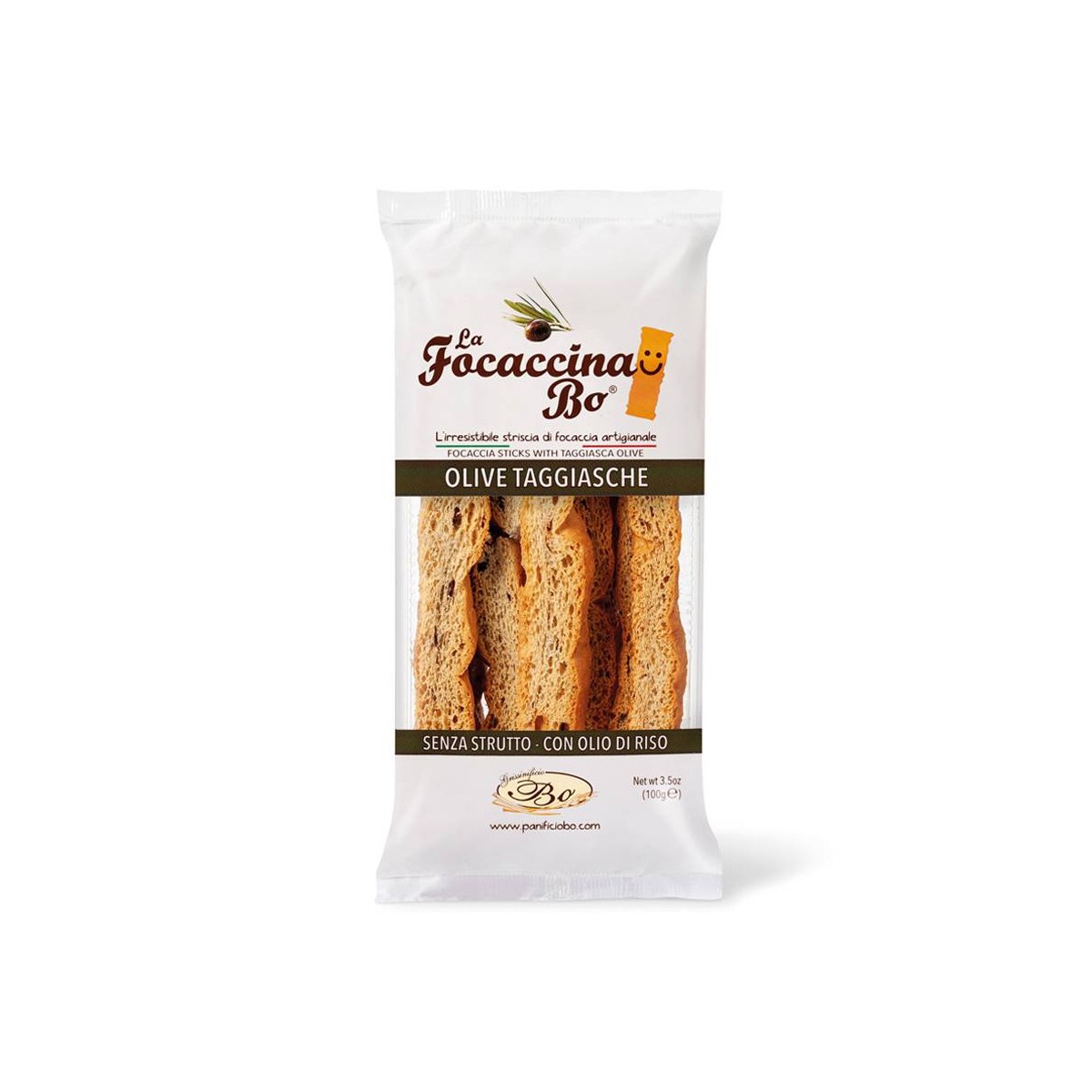 Achat en ligne FOCCACCINA OLIVE TAGGIASCHE SACHET 100GR BO sur cash-alimentaire.com