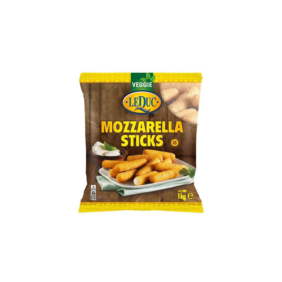Achat en ligne MOZZARELLA BATONNET PANE CUIT 25GR X 40U LE SAC 1KG LE DUC sur cash-alimentaire.com