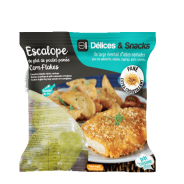 ESCALOPE POULET CUITE CORNFLAKES DELICES & SNACKS à prix grossiste sur cash-alimentaire.com