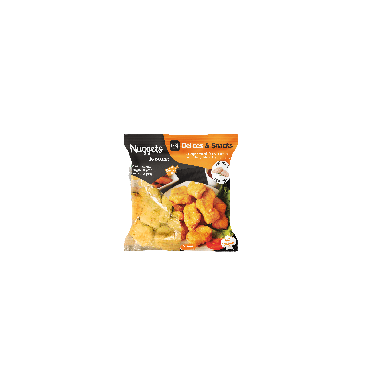 NUGGETS FILET POULET PANE DELICES & SNACKS à prix grossiste sur cash-alimentaire.com