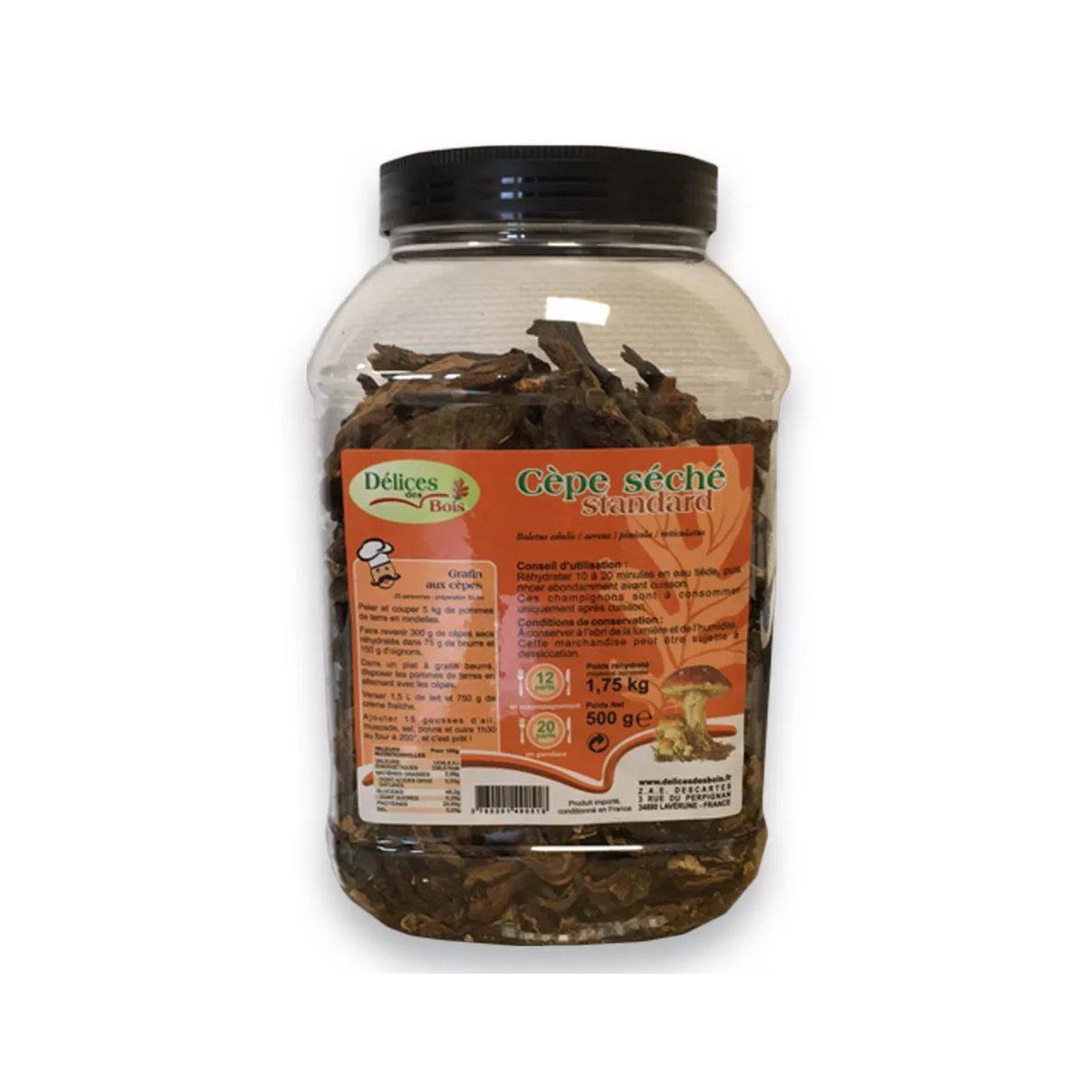 Achat en ligne CEPE CHOIX SEC TUBO 500GR DELICE DES BOIS sur cash-alimentaire.com