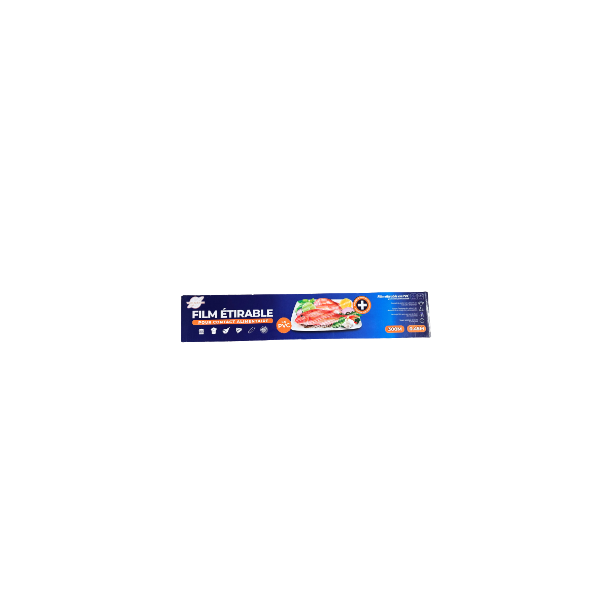 Achat en ligne FILM ALIMENTAIRE ETIRABLE 9µ 45CM LE RX X 300 M BOITE DISTRIBUTRICE sur cash-alimentaire.com