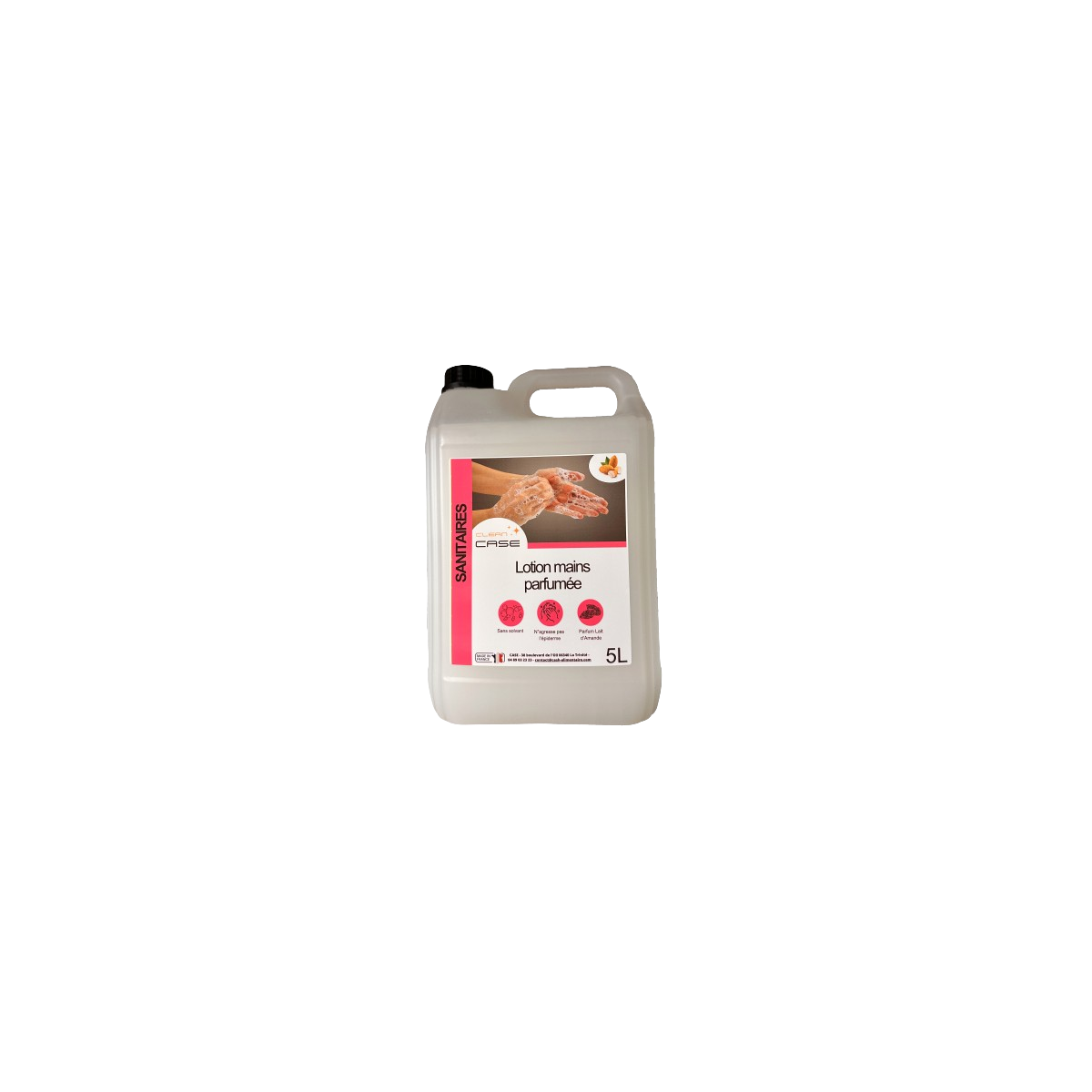 Achat en ligne LOTION MAINS PARFUM LAIT D AMANDE CLEAN CASE sur cash-alimentaire.com