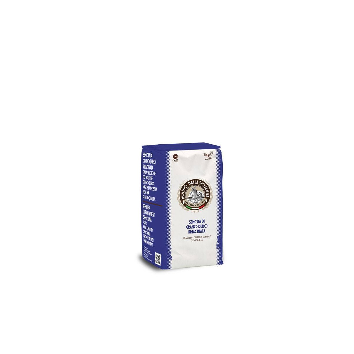Achat en ligne SEMOULE EXTRA FINE POUR ETALER SAC 1KG MOLINO DALLAGIOVANNA sur cash-alimentaire.com