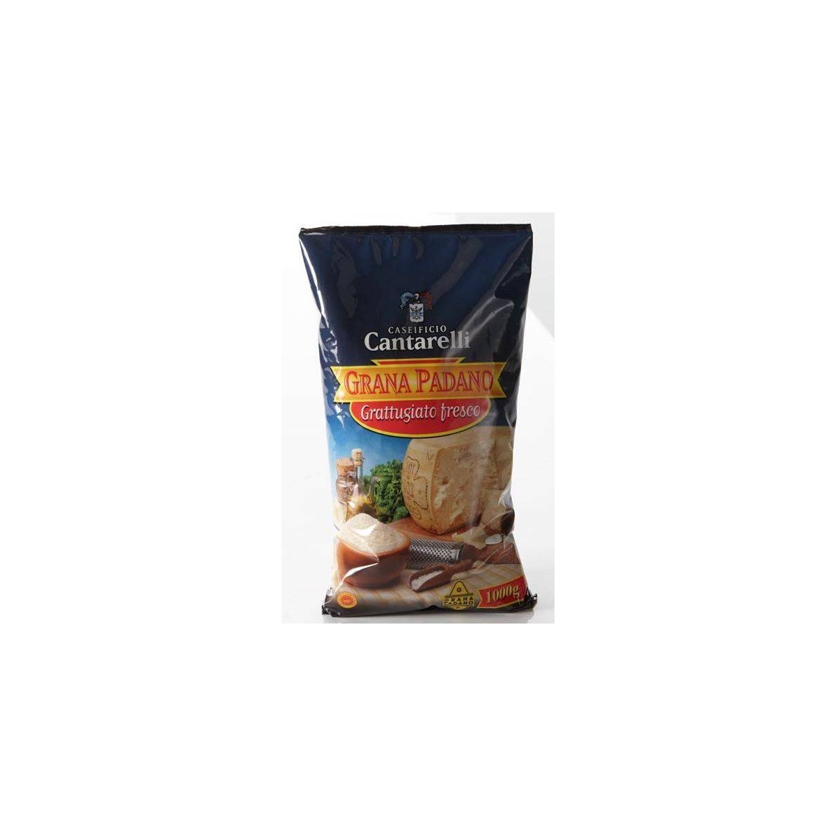 Vente en gros GRANA PADANO DOP RAPE SACHET 1KG CANTARELLI sur cash-alimentaire.com