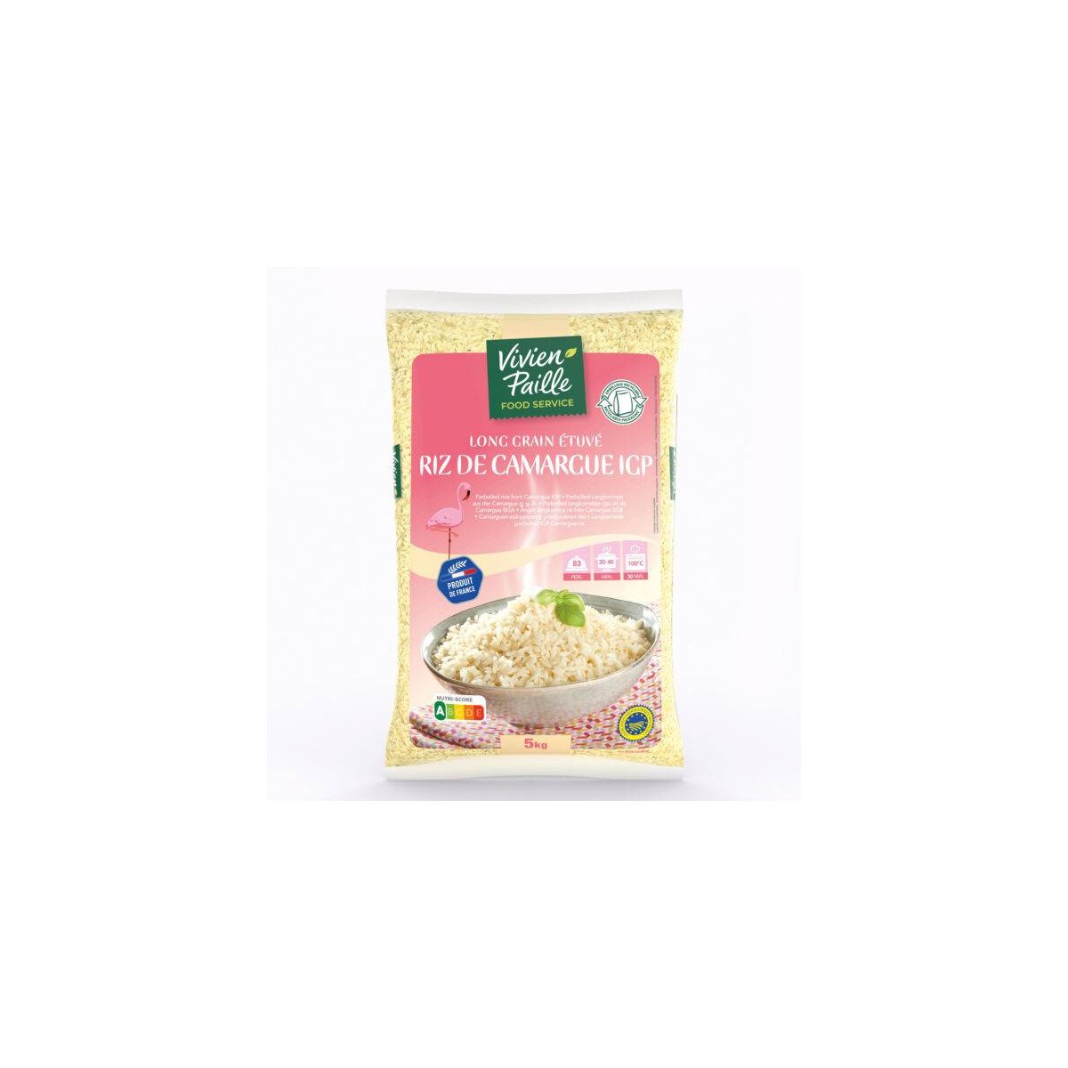 Achat en gros RIZ LONG ETUVE JAPONICA IGP CAMARGUE 5KG sur cash-alimentaire.com