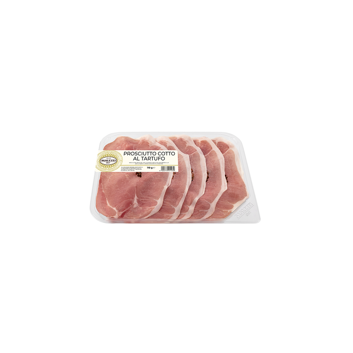 Achat en ligne JAMBON CUIT A LA TRUFFE TRANCHE 110GR ITALIE sur cash-alimentaire.com