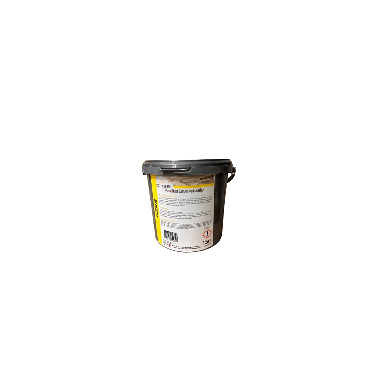 Achat en ligne PASTILLE LAVE VAISSELLE X 150 U SEAU NOTE CITRON sur cash-alimentaire.com