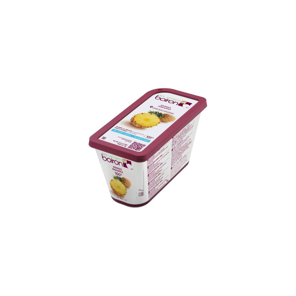 Achat en ligne PUREE D'ANANAS NON SUCREE BARQUETTE 1KG BOIRON sur cash-alimentaire.com