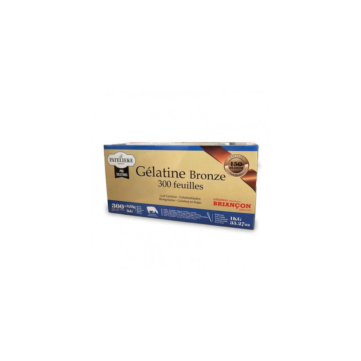 Achat en ligne GELATINE FEUILLE BOVINE HALAL 8GR sur cash-alimentaire.com