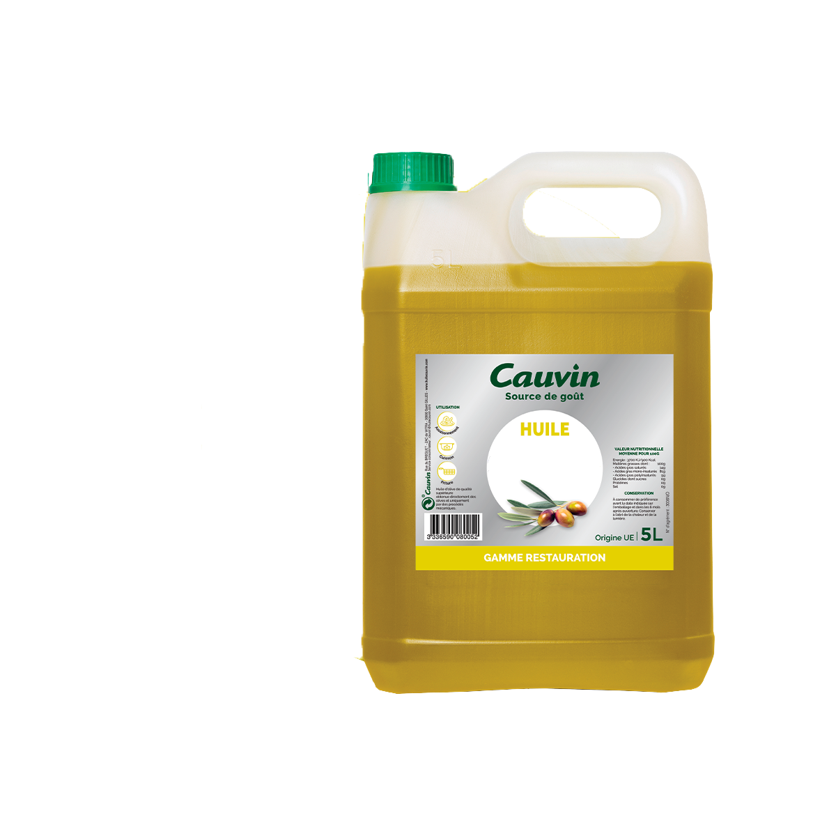 Achat en ligne HUILE 80% TOURNESOL/20% OLIVE BIDON 5L sur cash-alimentaire.com