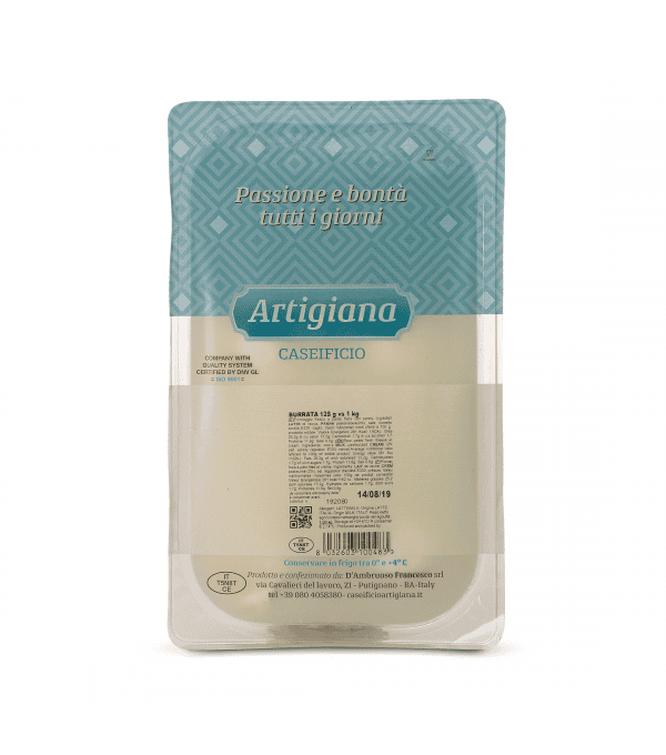 Achat en ligne BURRATA BARQUETTE 125GR ARTIGIANA sur cash-alimentaire.com