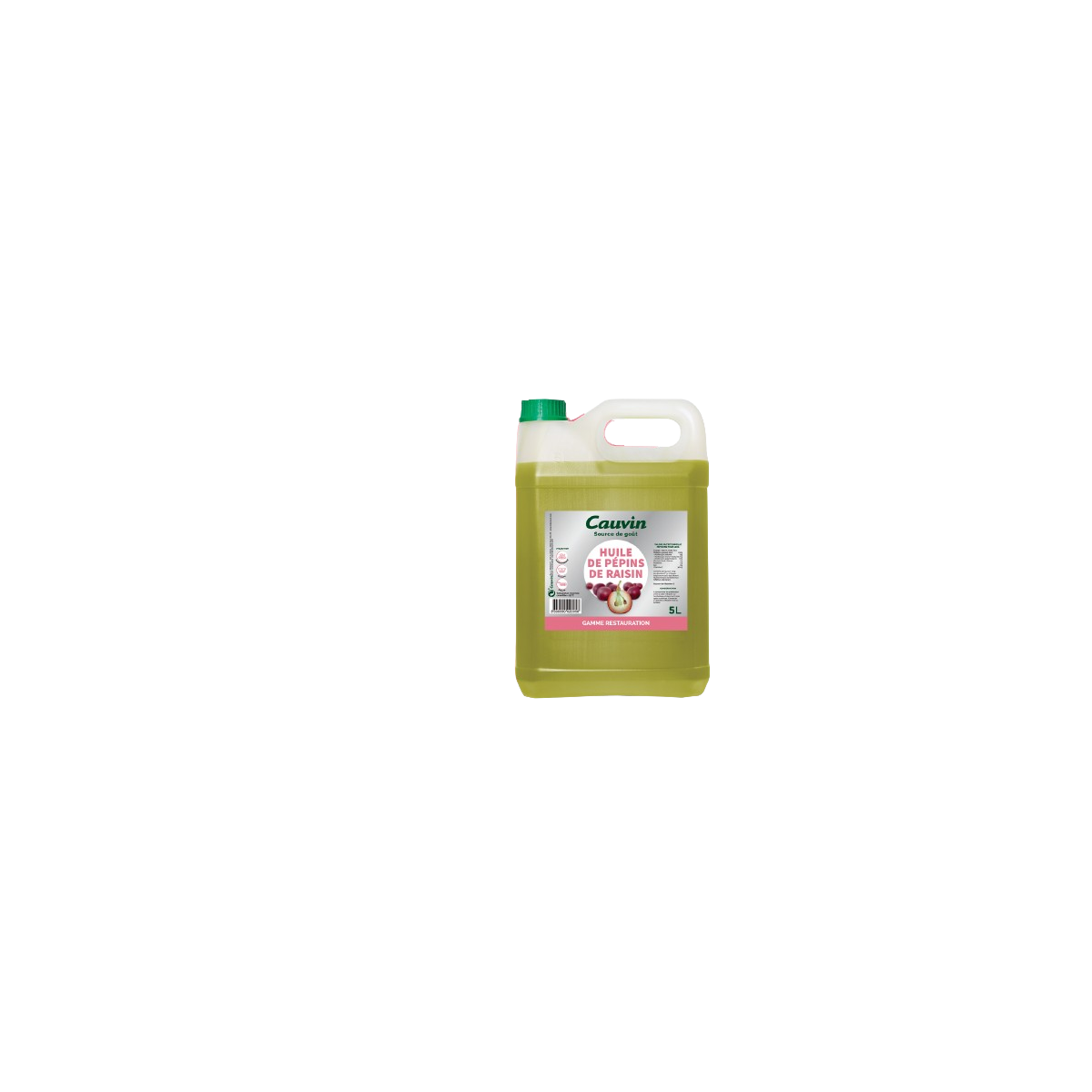 Achat en ligne HUILE DE PEPINS DE RAISIN RAFFINEE 5L sur cash-alimentaire.com