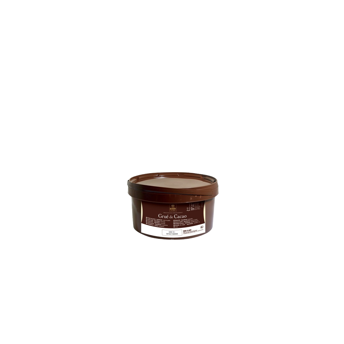 Achat en ligne GRUE DE CACAO SEAU 1KG ECLATS DE CACAO TORREFIES sur cash-alimentaire.com