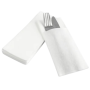 Serviettes airlaid blanches 40 x 40 cm pliage découpe – carton de 700 unités – Garcia de Pou