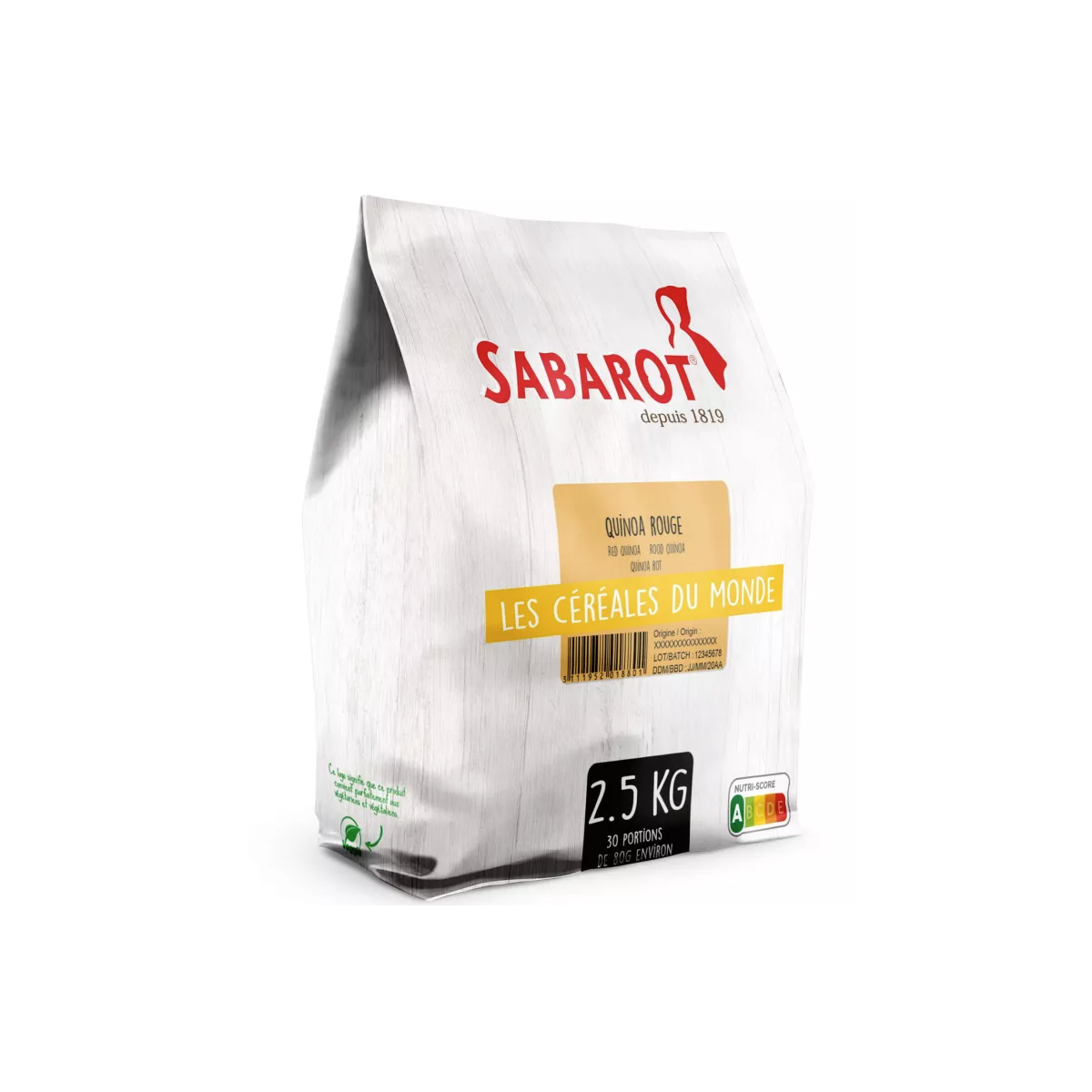 Achat en ligne QUINOA ROUGE SAC 2.5 KG sur cash-alimentaire.com