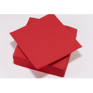 Achat en ligne SERVIETTE COCKTAIL ROUGE 25 X 25 CM sur cash-alimentaire.com