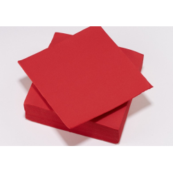 Achat en ligne SERVIETTE COCKTAIL ROUGE 25 X 25 CM sur cash-alimentaire.com
