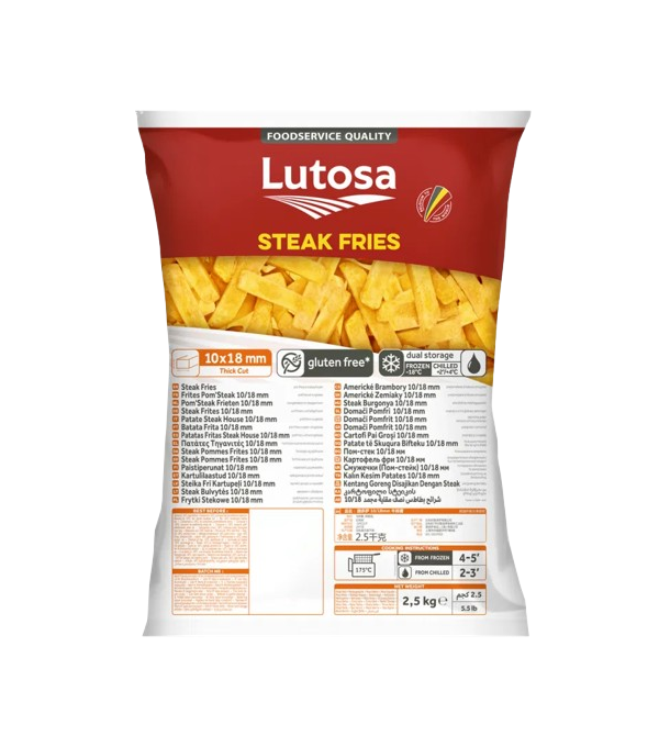 Frites surgelées 10/18 extra – Lutosa – 2,5 kg