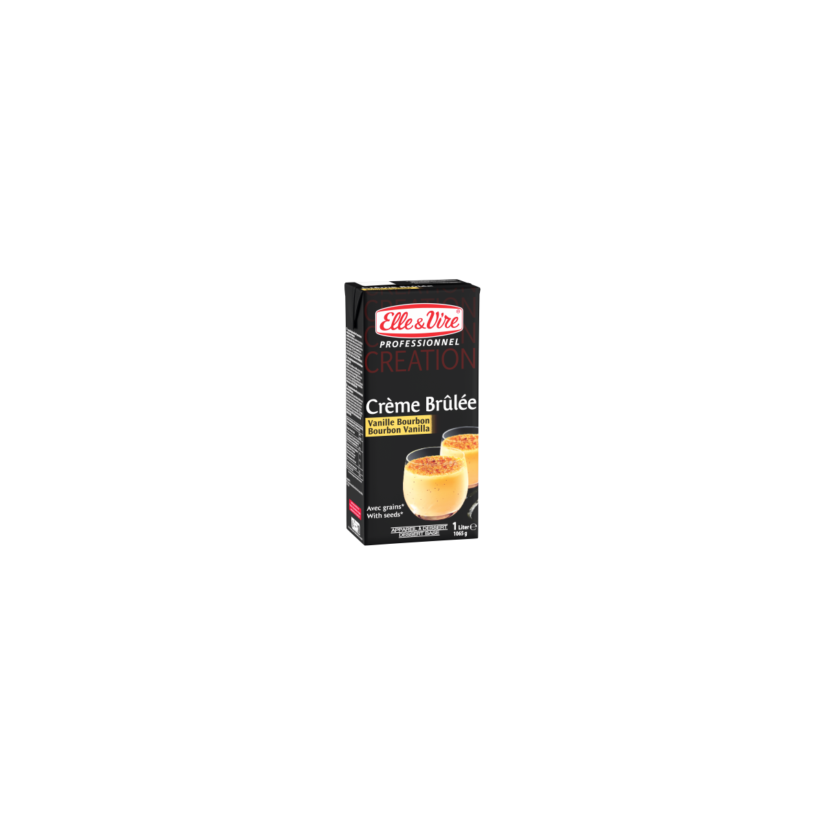 Crème brûlée vanille Bourbon – Elle & Vire – 1 L