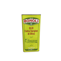 Huile d'olive extra vierge Bonoli 5L bidon métal – qualité premium pour cuisine et restauration