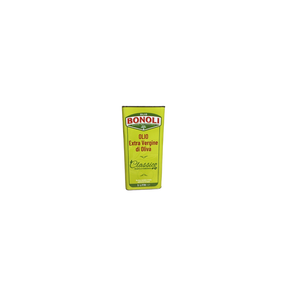 Huile d'olive extra vierge Bonoli 5L bidon métal – qualité premium pour cuisine et restauration