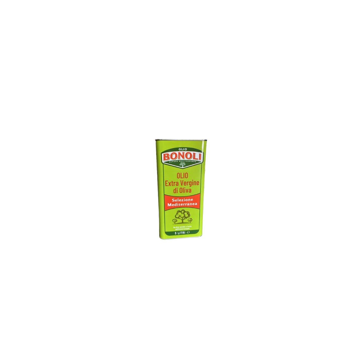 Bidon 5L d'huile d'olive extra vierge Bonoli EU et Grèce – Sélection Méditerranée pour cuisine et restauration