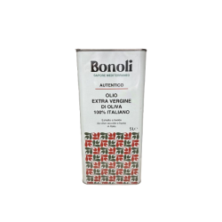 Bidon 5L d'huile d'olive extra vierge 100% Italie Bonoli – qualité premium pour cuisine et restauration