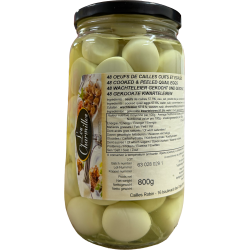 Œufs de caille cuits écalés 48 unités 460g | Robin Cailles
