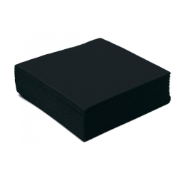 Serviettes noires 38x38 cm x1200 | Nappage Moderne