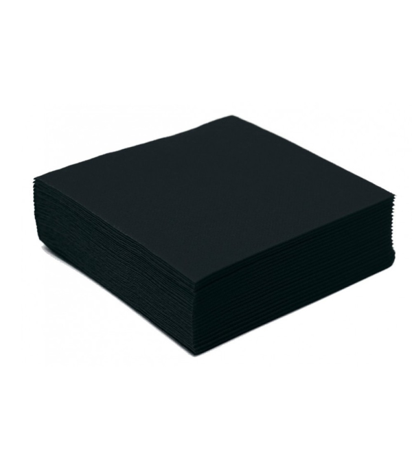 Serviettes noires 38x38 cm x1200 | Nappage Moderne
