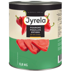 Poivron Piquillo Entier Pelé BT 4/4 – Pérou – Vente Professionnelle