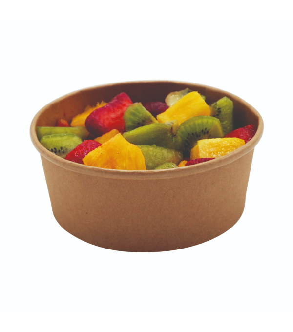 Boîte Salade Kraft Brun 480 ml x 50U – Ø150 mm – Vente à Emporter