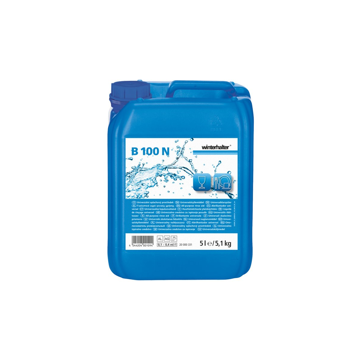Liquide de Rinçage Universel Neutre 10 L – Toutes Eaux – B100N