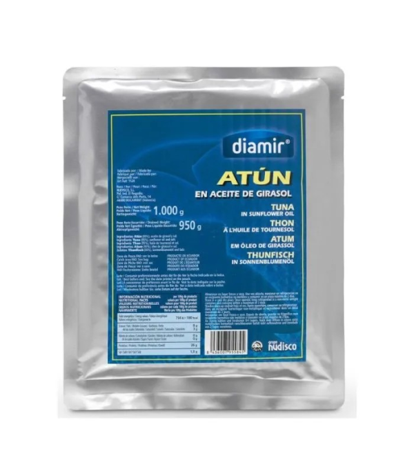 Thon Listao à l’Huile Poche 1 kg – 950 g Net Égoutté
