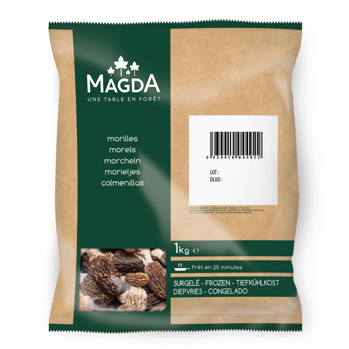 Morilles Entières IQF Surgelées 1 kg – Magda