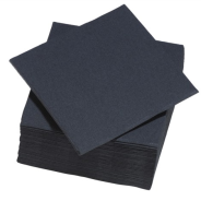 Serviettes Cocktail Noires 25 x 25 cm x 900U – 33 g/m² – Nappage Moderne