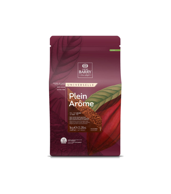 Cacao Plein Arôme Poudre Noire 1 kg – Barry Callebaut