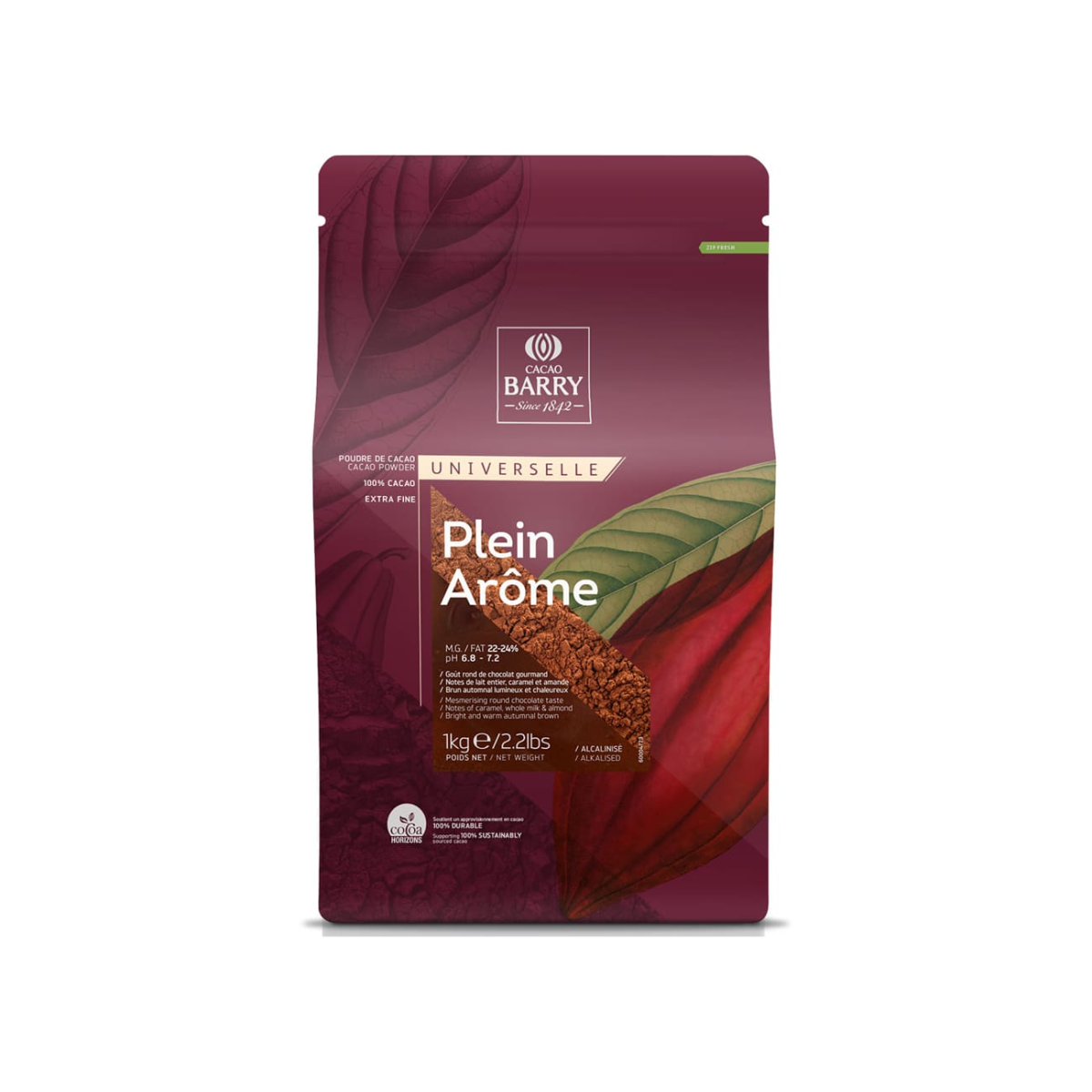 Cacao Plein Arôme Poudre Noire 1 kg – Barry Callebaut