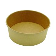 Boîtes salade kraft brun 1000 ml – Ø150 mm / H75 mm – lot de 50 unités – Publi Embal