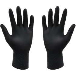Gants Nitrile Noir Taille L Boîte de 100 Non Poudrés – Global Hygiène