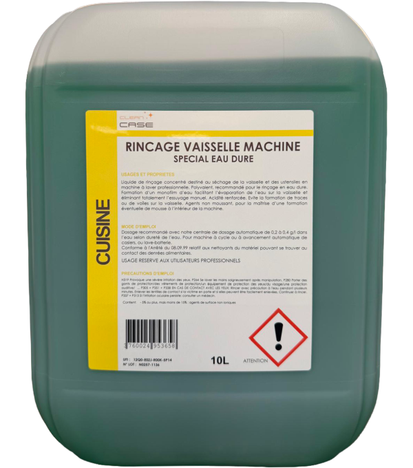 Liquide rinçage lave-vaisselle 10L eau dure – Clean Case