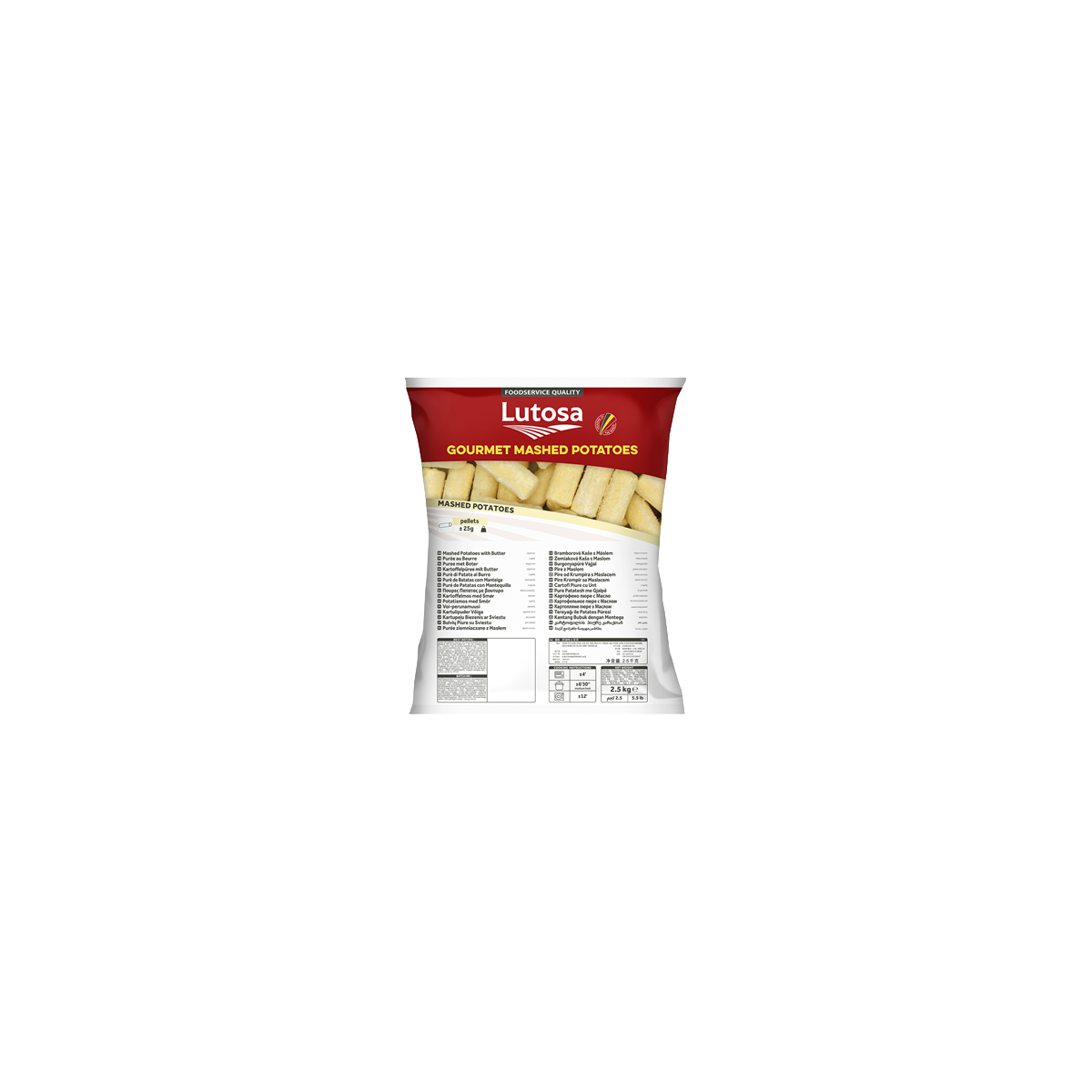 Purée de pomme de terre surgelée Lutosa 2,5kg – préparation prête à l’emploi
