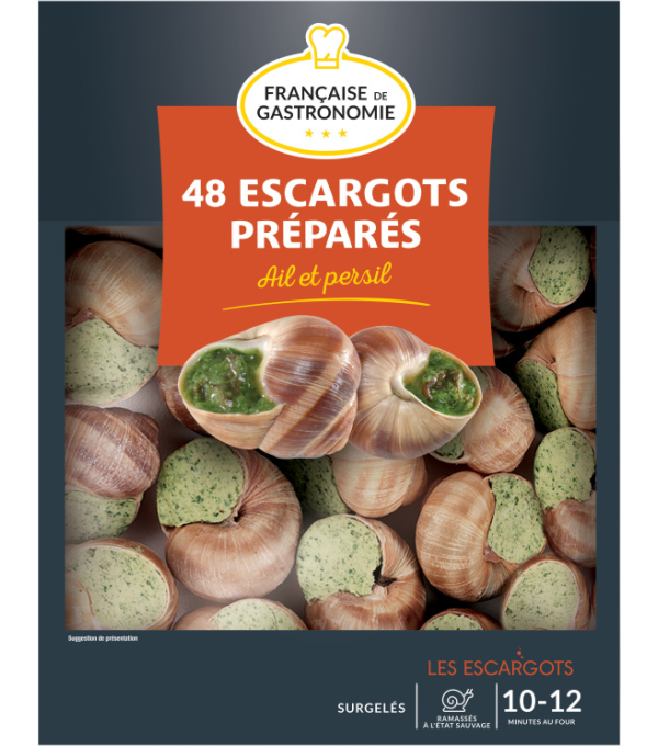 Escargots farcis surgelés x48 – Recette bourguignonne